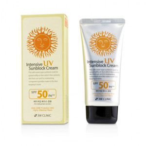 3W CLINIC INTENSIVE UV SUN BLOCK CREAM SPF 50+ PA+++ - Sunscreen 70ml